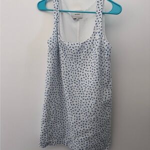 Reformation White and Blue Floral Dress